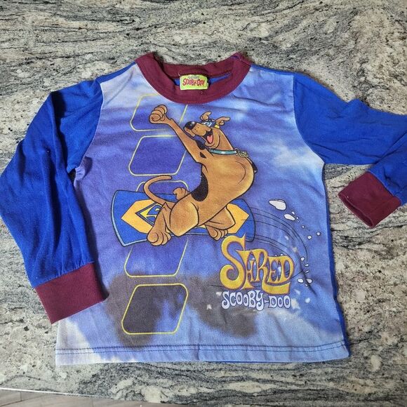 Scooby Doo cartoon network pajama  top. Size 6-7 - Picture 1 of 6